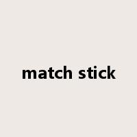 match stick是什么意思