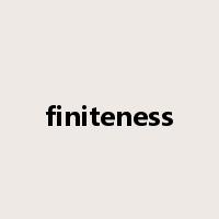 finiteness是什么意思