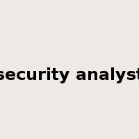 security analyst是什么意思