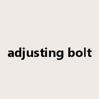 adjusting bolt是什么意思