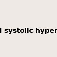 Isolated systolic hypertension是什么意思