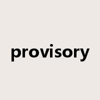provisory是什么意思