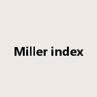 Miller index是什么意思