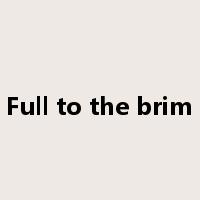 Full to the brim是什么意思