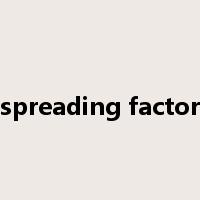 spreading factor是什么意思