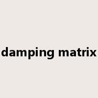 damping matrix是什么意思