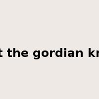 cut the gordian knot是什么意思