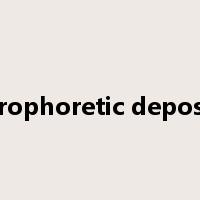 electrophoretic deposition是什么意思