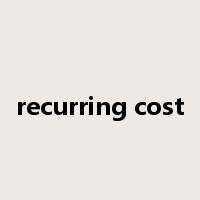 recurring cost是什么意思