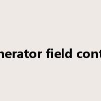 generator field control是什么意思