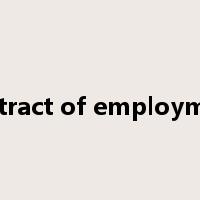 contract of employment是什么意思