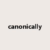 canonically是什么意思