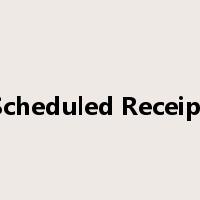 Scheduled Receipt是什么意思