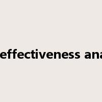 cost-effectiveness analysis是什么意思