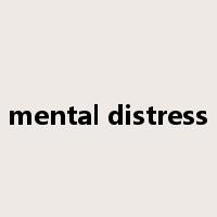 mental distress是什么意思