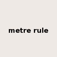 metre rule是什么意思