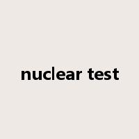 nuclear test是什么意思