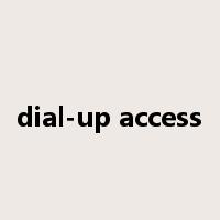 dial-up access是什么意思