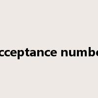 acceptance number是什么意思