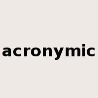 acronymic是什么意思