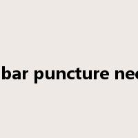 lumbar puncture needle是什么意思