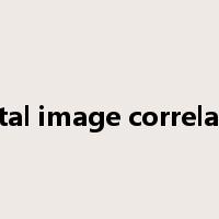 digital image correlation是什么意思