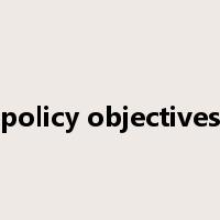 policy objectives是什么意思