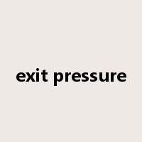 exit pressure是什么意思