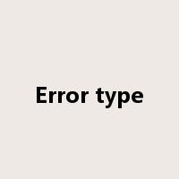 Error type是什么意思