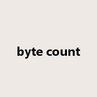 byte count是什么意思