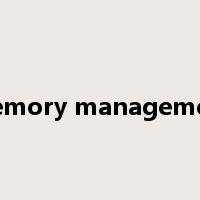 memory management是什么意思
