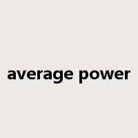 average power是什么意思