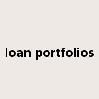 loan portfolios是什么意思