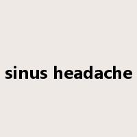 sinus headache是什么意思