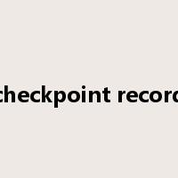 checkpoint record是什么意思