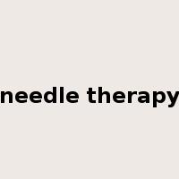 needle therapy是什么意思