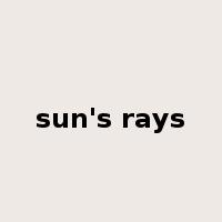 sun's rays是什么意思
