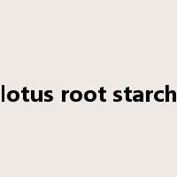 lotus root starch是什么意思