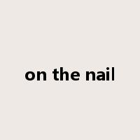 on the nail是什么意思