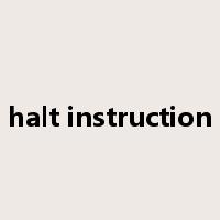 halt instruction是什么意思