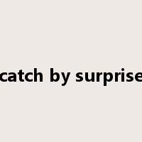 catch by surprise是什么意思