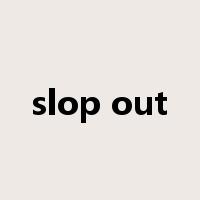 slop out是什么意思