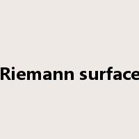 Riemann surface是什么意思