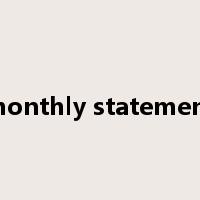 monthly statement是什么意思