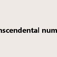 transcendental number是什么意思