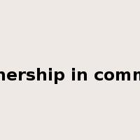 ownership in common是什么意思