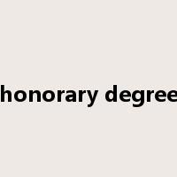 honorary degree是什么意思