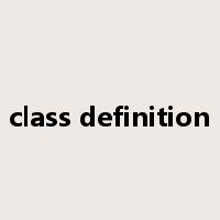 class definition是什么意思