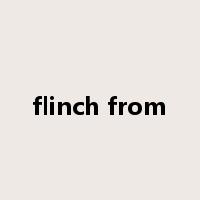flinch from是什么意思