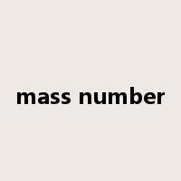 mass number是什么意思